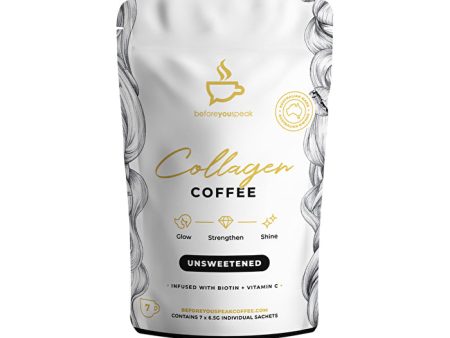 Before You Speak Collagen Coffee Unsweetened 6.5g x 7 Pack For Discount