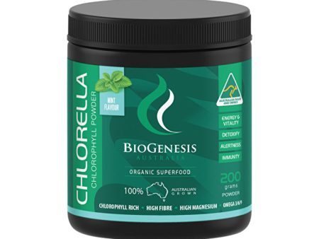 BioGenesis Australia Chlorella Mint Powder 200g Sale