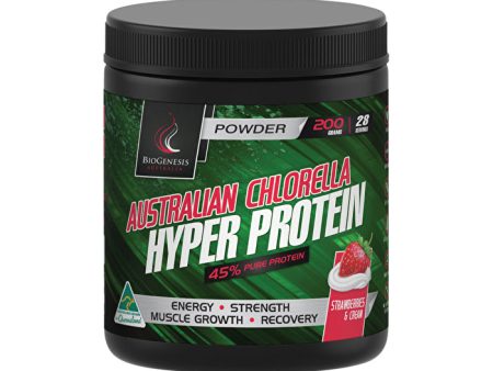 BioGenesis Australia Australian Chlorella Hyper Protein Strawberries & Cream Powder 200g Online