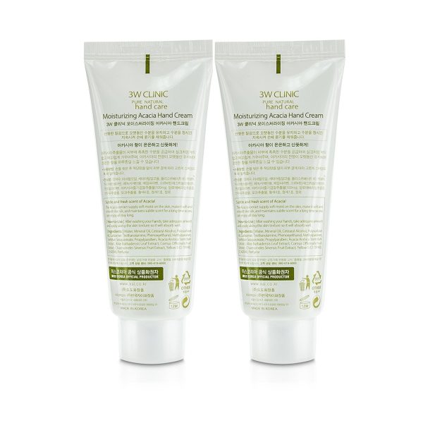 3W Clinic Hand Cream Duo Pack - Acacia  2x100ml 3.38oz For Discount