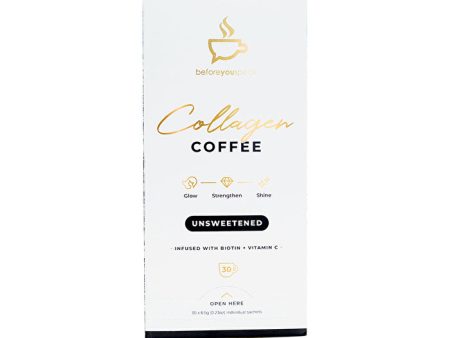 Before You Speak Collagen Coffee Unsweetened 6.5g x 30 Pack Cheap