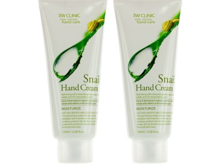 3W Clinic Hand Cream Duo Pack - Snail  2x100ml 3.38oz For Cheap