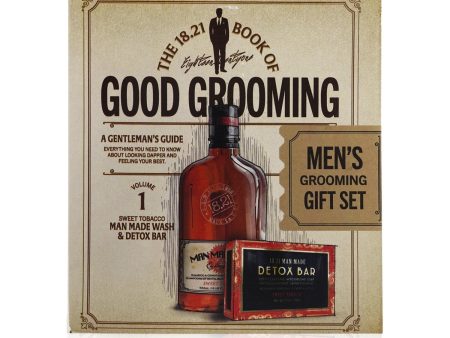 18.21 Man Made Book of Good Grooming Gift Set Volume 1: Sweet Tobacco (Wash 532ml + Detox Bar 198g)  2pcs Discount