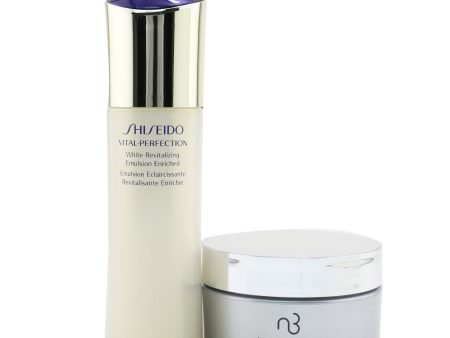 Shiseido Vital-Perfection White Revitalizing Emulsion Enriched 100ml (Free: Natural Beauty Aromatic Cleaning Balm 125g)  2pcs Online Sale