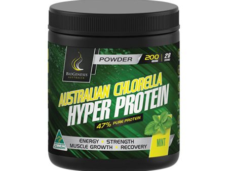 BioGenesis Australia Australian Chlorella Hyper Protein Mint Powder 200g Supply