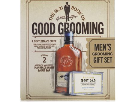 18.21 Man Made Book of Good Grooming Gift Set Volume 2: Absolute Mahogany (Wash 532ml  + Grit Bar 198g )  2pcs Cheap